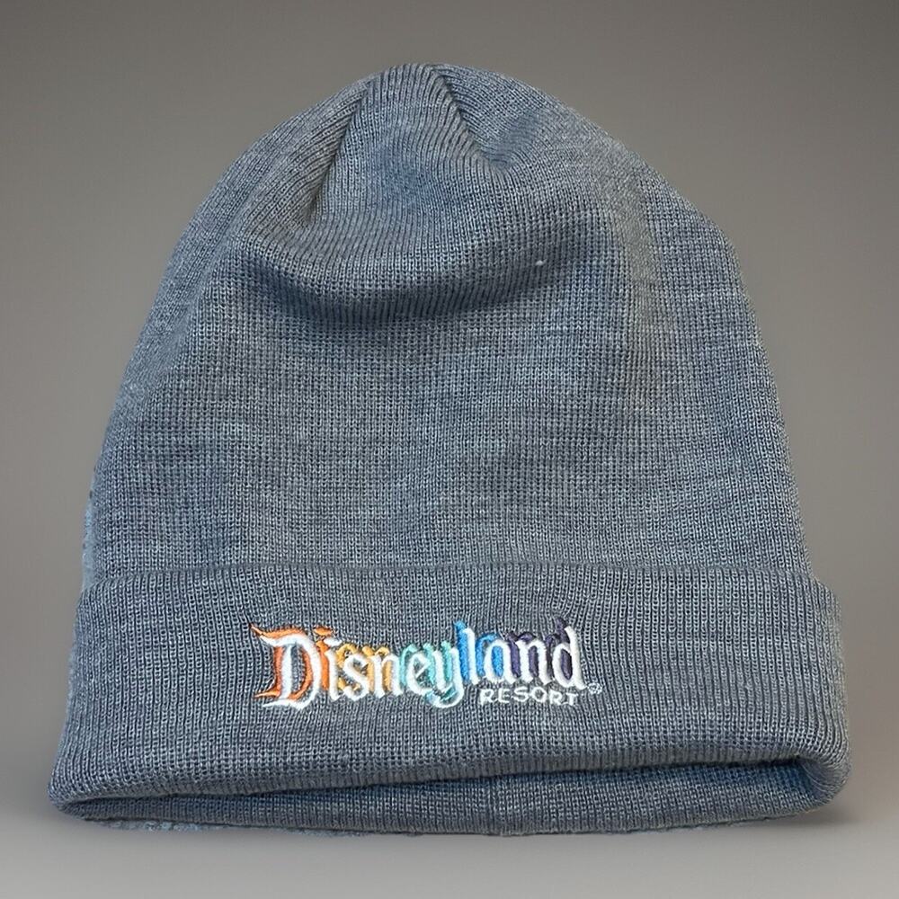 DISNEYLAND RESORT Disney Parks Beanie Gray Acrylic EMBROIDERED Beanie Hat RECENT